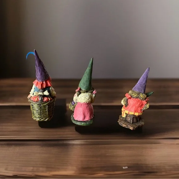Mini Garden Gnomes Set 2.5” Tall Set Of 3 - Picture 3 of 5